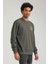 Bisiklet Yaka Haki Slim Fit Sweatshirt 23FWM60148 4