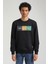 New World Polo Bisiklet Yaka Lacivert Slim Fit Sweatshirt 23FWM60155 1