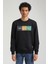 Bisiklet Yaka Lacivert Slim Fit Sweatshirt 23FWM60155 1