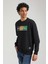 Bisiklet Yaka Lacivert Slim Fit Sweatshirt 23FWM60155 5