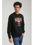 Bisiklet Yaka Siyah Slim Fit Sweatshirt 23FWM60146 2