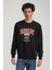 Bisiklet Yaka Siyah Slim Fit Sweatshirt 23FWM60146 4