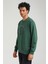 Bisiklet Yaka Yeşil Slim Fit Sweatshirt 23FWM60147 4