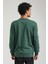 Bisiklet Yaka Yeşil Slim Fit Sweatshirt 23FWM60147 5