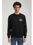 Bisiklet Yaka Siyah Slim Fit Sweatshirt 23FWM60158 3