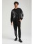 Bisiklet Yaka Siyah Slim Fit Eşofman 23FWM60157 1