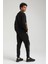 Bisiklet Yaka Siyah Slim Fit Eşofman 23FWM60157 5