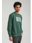 Bisiklet Yaka Yeşil Slim Fit Sweatshirt 23FWM60152 4