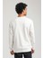 Bisiklet Yaka Ekru Slim Fit Sweatshirt 23FWM60159 2