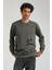 Bisiklet Yaka Haki Slim Fit Sweatshirt 23FWM60150 2