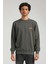 Bisiklet Yaka Haki Slim Fit Sweatshirt 23FWM60158 1