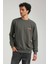 Bisiklet Yaka Haki Slim Fit Sweatshirt 23FWM60158 2