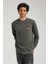 Bisiklet Yaka Haki Slim Fit Sweatshirt 23FWM60158 3