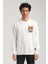 Bisiklet Yaka Ekru Slim Fit Sweatshirt 23FWM60151 1