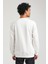 Bisiklet Yaka Ekru Slim Fit Sweatshirt 23FWM60151 4