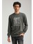 Bisiklet Yaka Haki Slim Fit Sweatshirt 23FWM60153 1