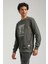 Bisiklet Yaka Haki Slim Fit Sweatshirt 23FWM60153 4
