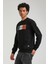 New World Polo Bisiklet Yaka Siyah Slim Fit Sweatshirt 23FWM60155 4