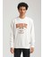 Bisiklet Yaka Ekru Slim Fit Sweatshirt 23FWM60146 1