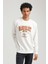 Bisiklet Yaka Ekru Slim Fit Sweatshirt 23FWM60146 2