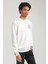 Bisiklet Yaka Ekru Slim Fit Sweatshirt 23FWM60148 4