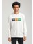 Bisiklet Yaka Ekru Slim Fit Sweatshirt 23FWM60155 1