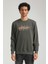 Bisiklet Yaka Haki Regular Custom Sweatshirt 23FWM60144 1