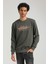 Bisiklet Yaka Haki Regular Custom Sweatshirt 23FWM60144 2