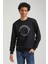 Bisiklet Yaka Lacivert Slim Fit Sweatshirt 23FWM60147 3