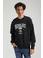 Bisiklet Yaka Lacivert Slim Fit Sweatshirt 23FWM60146 3