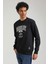 Bisiklet Yaka Lacivert Slim Fit Sweatshirt 23FWM60146 5