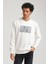 Bisiklet Yaka Ekru Slim Fit Sweatshirt 23FWM60152 3
