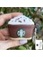 3. Nesil Uyumlu Kahverengi Starbucks Kılıf ve Beyaz 3'ü 1 Arada Kulaklık Temizleme Kalemi Seti 3
