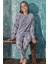 Pijama Evi Gri Milk Desenli Kız Çocuk Peluş Pijama Takımı 1