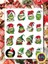 Grinch Christmas Sticker Set A4 Boyutunda 1 Sayfa Özell Illüstrasyon Tasarım 1