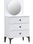 White Genç Odası Takımı - 3 Kapaklı Dolap Karyola, Komodin, Şifonyer, Masa 4