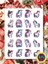 Unicorn Christmas Tema'lı Sticker Set A4 Boyutunda 1 Sayfa Özell Illüstrasyon Tasarım 1