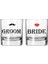 Groom Bride Baskılı Viski Bardağı 2 Li 1