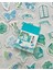 Doğa Temalı Mavi Kutu Sticker / Bullet Journal / Defter Süsleme/ Çıkartma 2