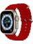 Tüm Watch Modelleriyle Uyumlu Ayarlanabilir Ocean Silikon Kırmızı Saat Kordonu 38-40-41MM 2