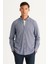 ALTINYILDIZ CLASSICS Erkek Lacivert Slim Fit Dar Kesim Düğmeli Yaka Pike Desenli Örme Gömlek 6