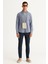 ALTINYILDIZ CLASSICS Erkek Lacivert Slim Fit Dar Kesim Düğmeli Yaka Pike Desenli Örme Gömlek 5