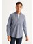 ALTINYILDIZ CLASSICS Erkek Lacivert Slim Fit Dar Kesim Düğmeli Yaka Pike Desenli Örme Gömlek 3