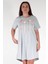 Pamuklu Kadın Büyük Beden Kısa Kol Gecelik 2