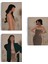 Yüzsüz Soyut Kandınlar Dekoratif Duvar Tablosu Üçlü Set-Dş-96 1