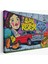 Grafiti Ile Yapilmiş Retro Kırmızı Araba Kanvas TABLO-5027 1