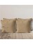 4'lü Kadife Dokulu Kırlent Kılıfı Bej 6