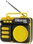 Şantiye Için Retrobox Mini, Fm Radyolu Küçük Ama Dayanıklı Bluetooth Hoparlörler, Şarj Edilebilir Müzik Cihazı, 12 Saate Kadar Çalma Süresi, Sarı (Yurt Dışından) 1