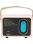 Vintage Hoparlör, Oda Dekoru Için Retro Bluetooth Hoparlör Uzun Pil Ömrü (Pembe) (Yurt Dışından) 4