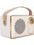 Şarj Edilebilir Eski Bluetooth Hoparlör, Retro Bluetooth 5.0 Hoparlör, Mini Bluetooth Hoparlör Hafıza Kartı Aux USB Kamp Partisi Hediyesi Için Şarj Edilebilir Mp3 Çalar (Beyaz) (Yurt Dışından) 1